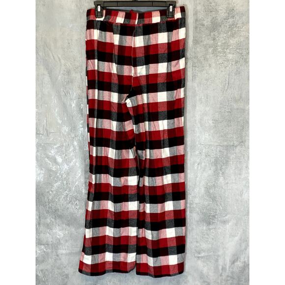 NORDSTROM Women's Red Chili August Check 2-Piece Button-Front Pull-on Pajama Set - Picture 8 of 14
